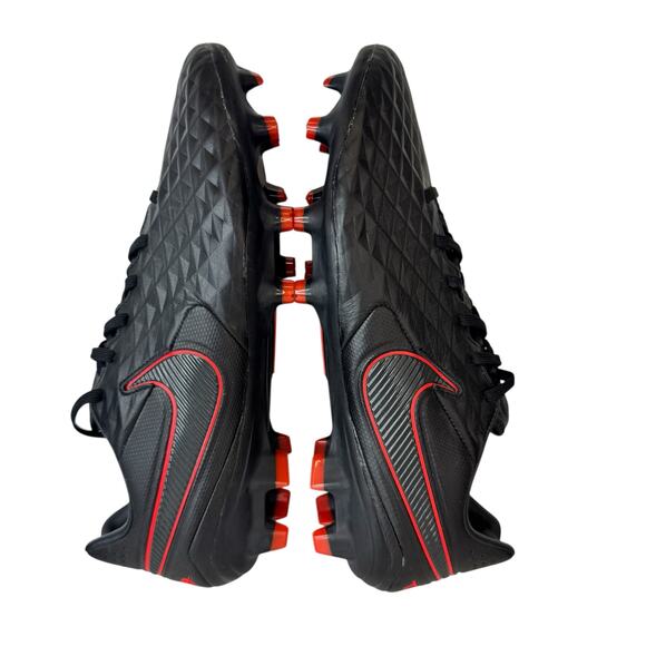 Nike Legend 8 Pro FG Soccer Cleats Men\'s Black Chili Red AT6133-060 Sz 10 New